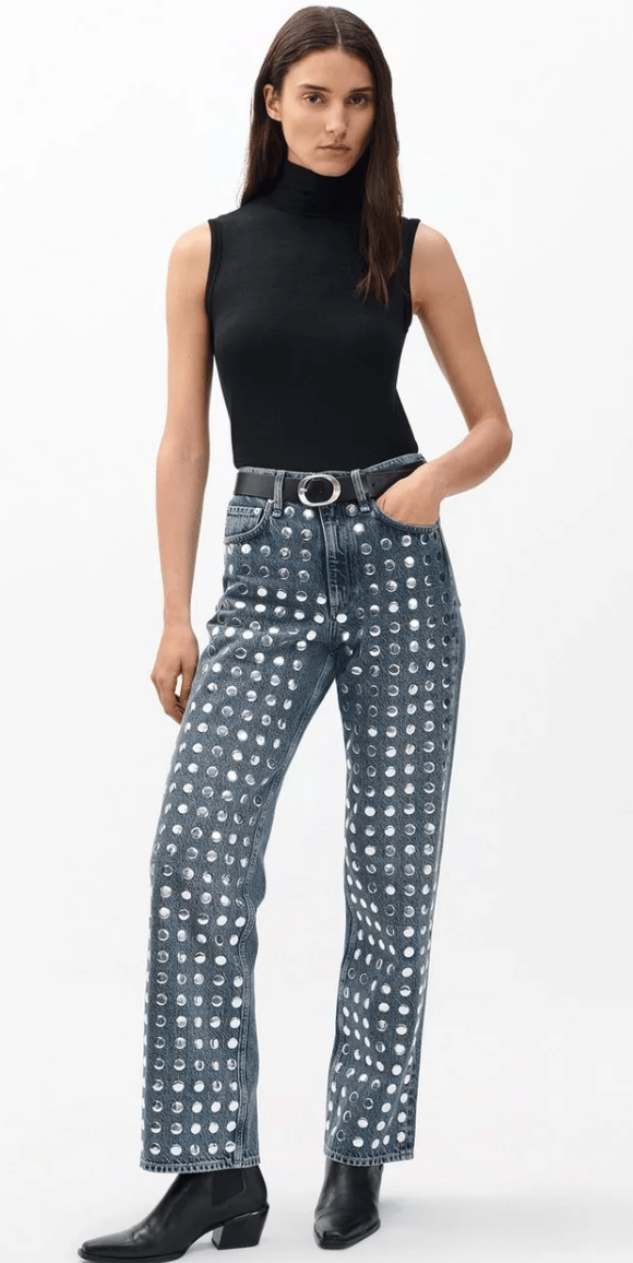 Kingston Stud Shae Relaxed Straight Jean - Amor Lafayette