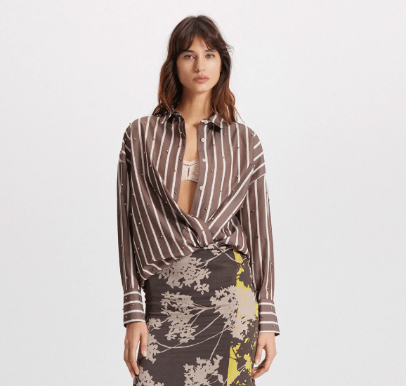 Koffee/Gold Echo Pearly Shirt - Amor Lafayette