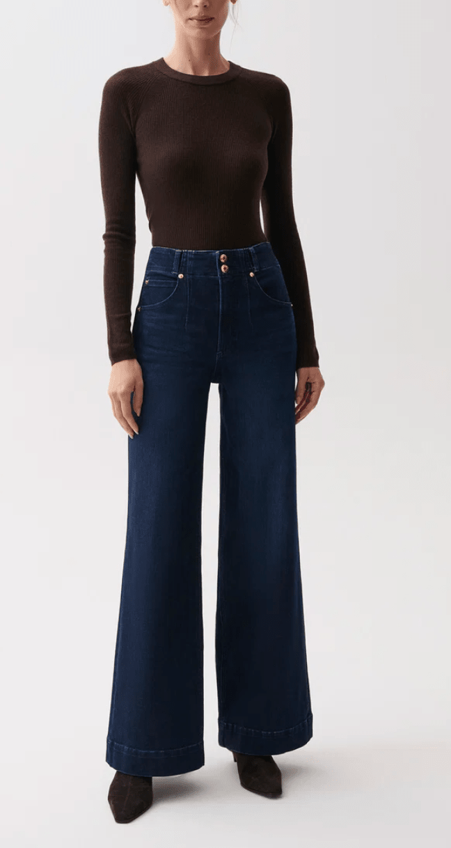 LANA DBL BUTTON HIGH RISE ULTRA WIDE LEG - Amor Lafayette