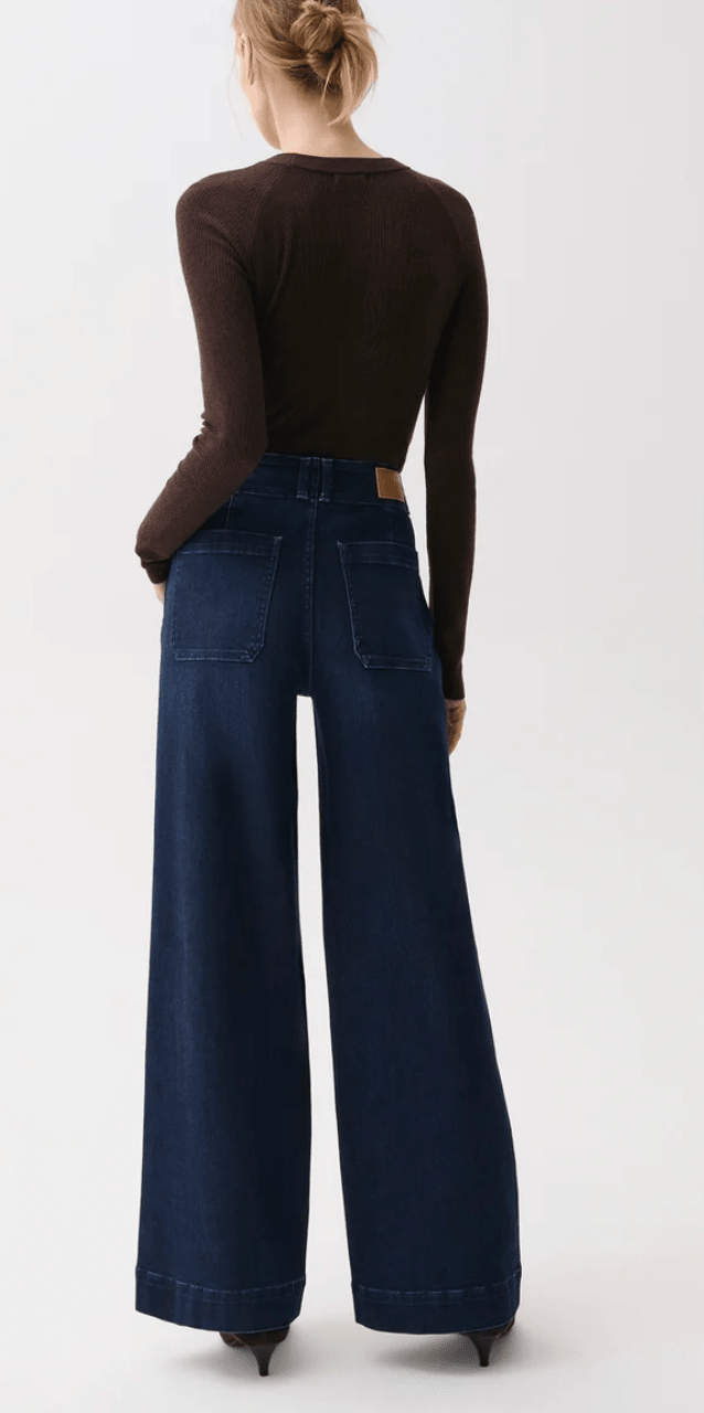 LANA DBL BUTTON HIGH RISE ULTRA WIDE LEG - Amor Lafayette