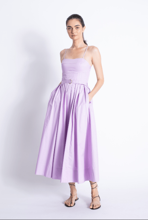Lavender Diana Solid Dress - Amor Lafayette