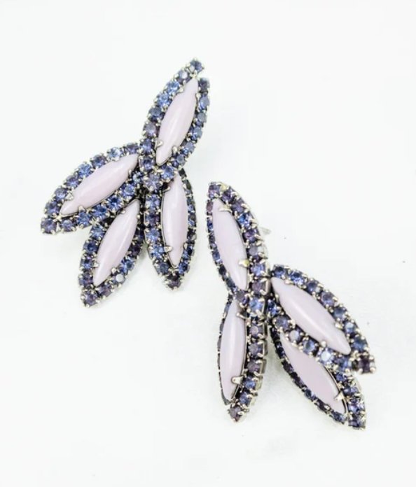 Lavender Mini Bacall Earrings - Amor Lafayette