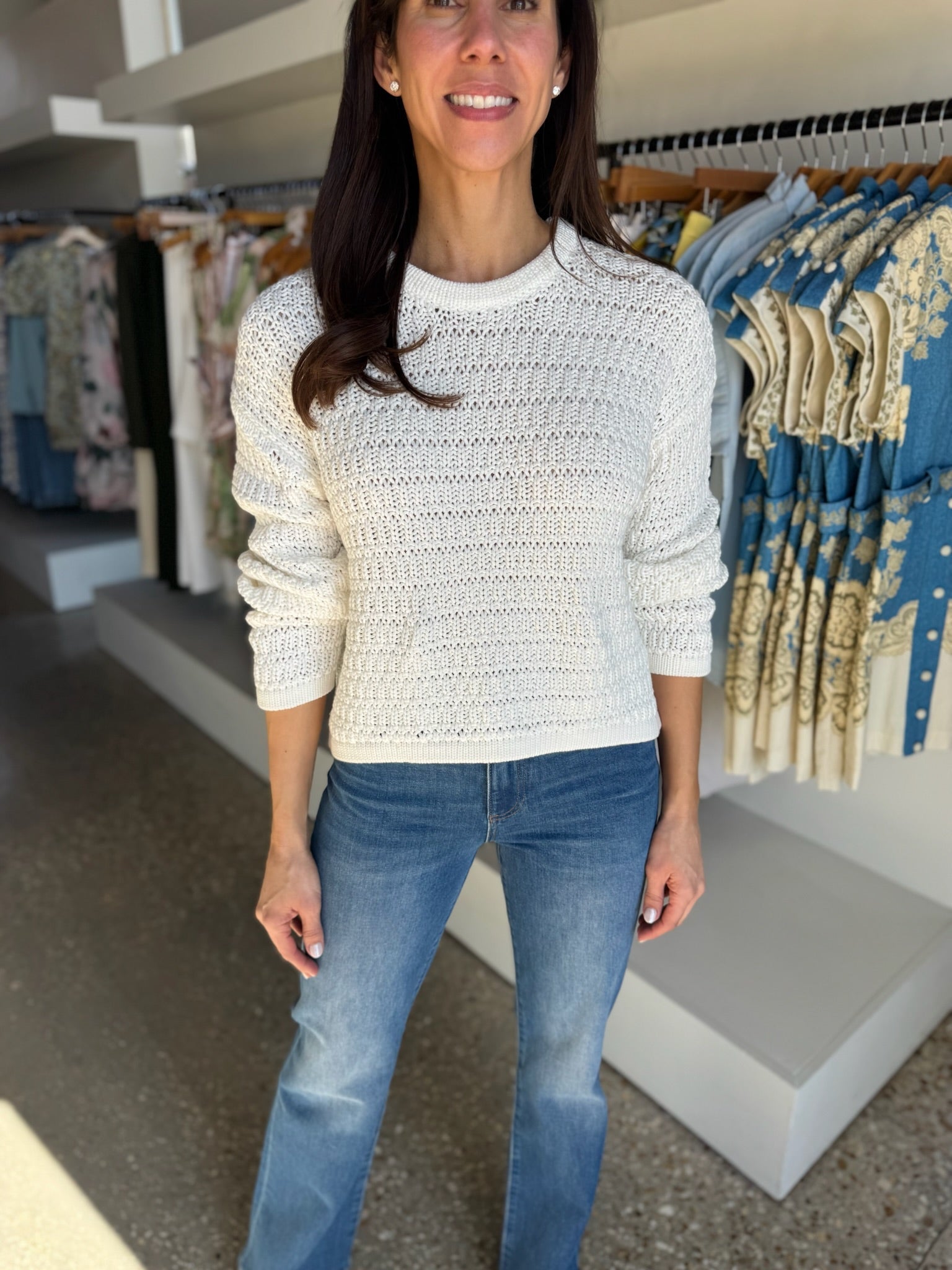 Le Blanc Katya Relaxed Crew Neck Sweater - Amor Lafayette