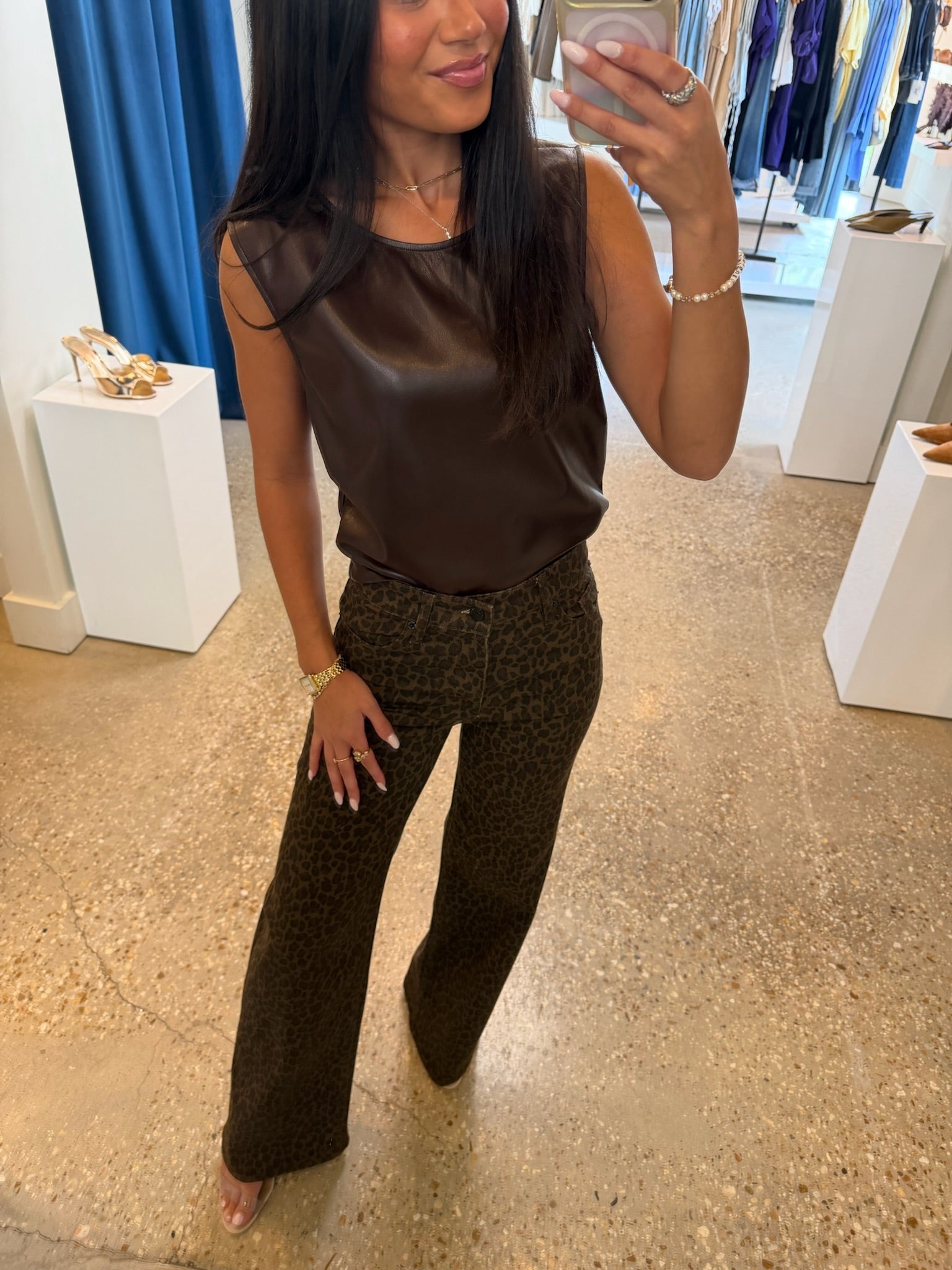LE SLIM PALAZZO In Leopard - Amor Lafayette