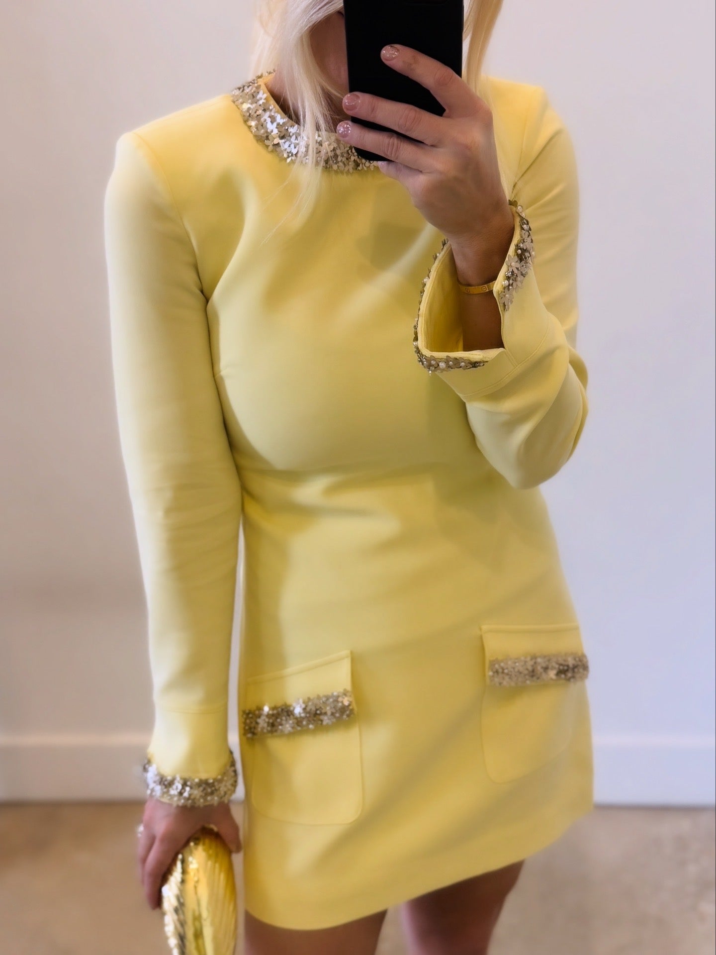 Lemon Puff Flower Dots Adi Dress - Amor Lafayette