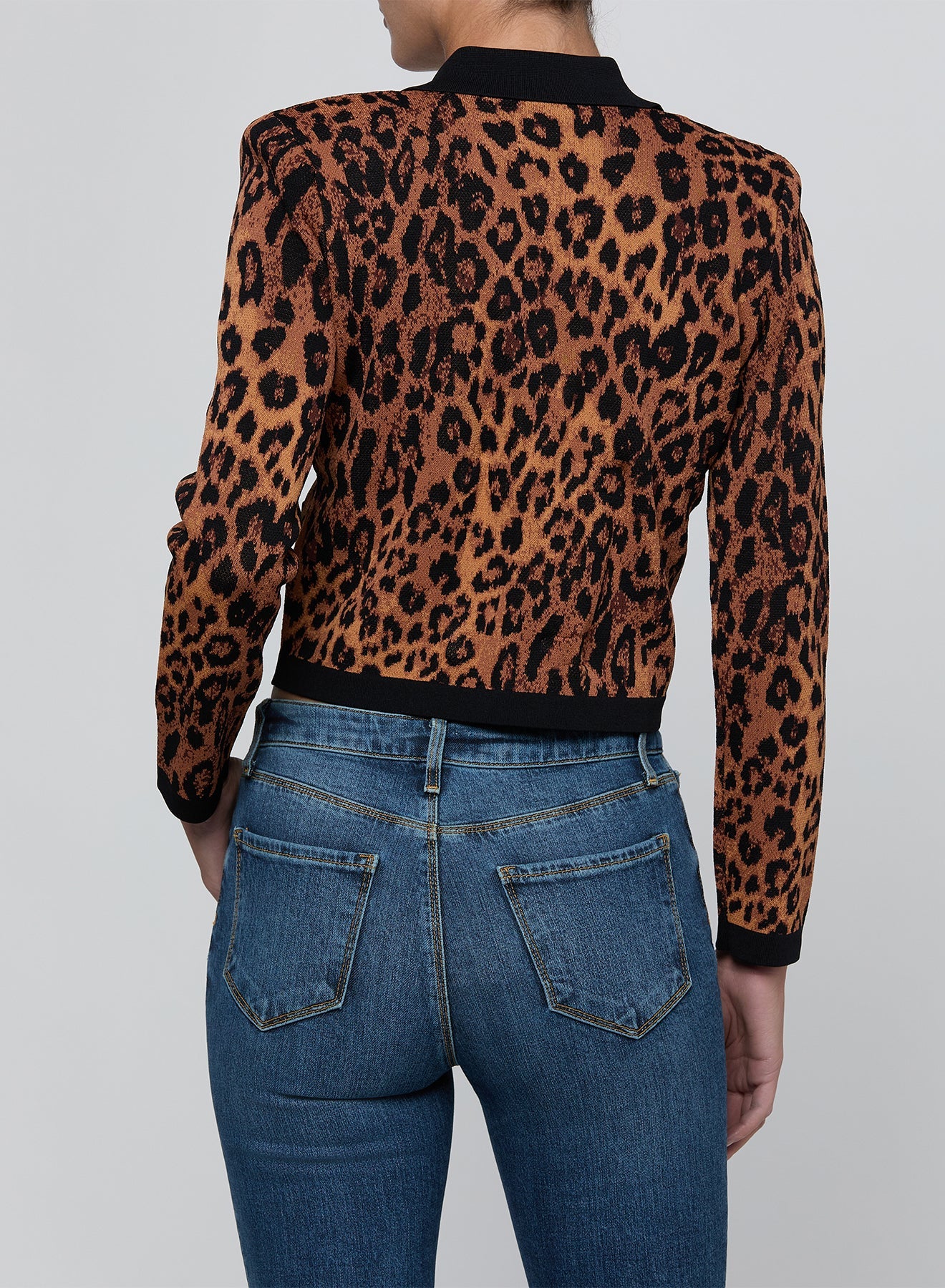 LEOPARD OSIRIS JACQUARRD COLLARD CARDI - Amor Lafayette