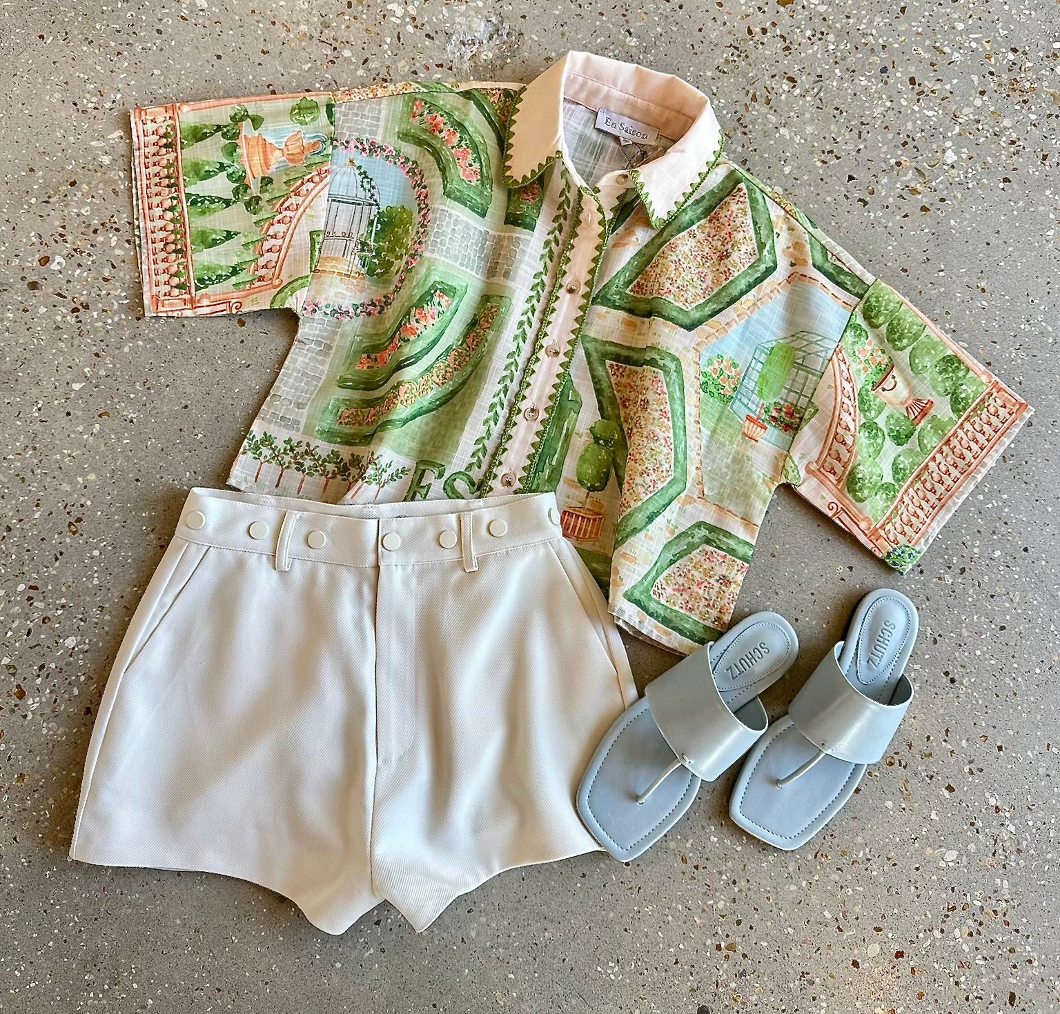 Light Azure Martha Flat - Amor Lafayette