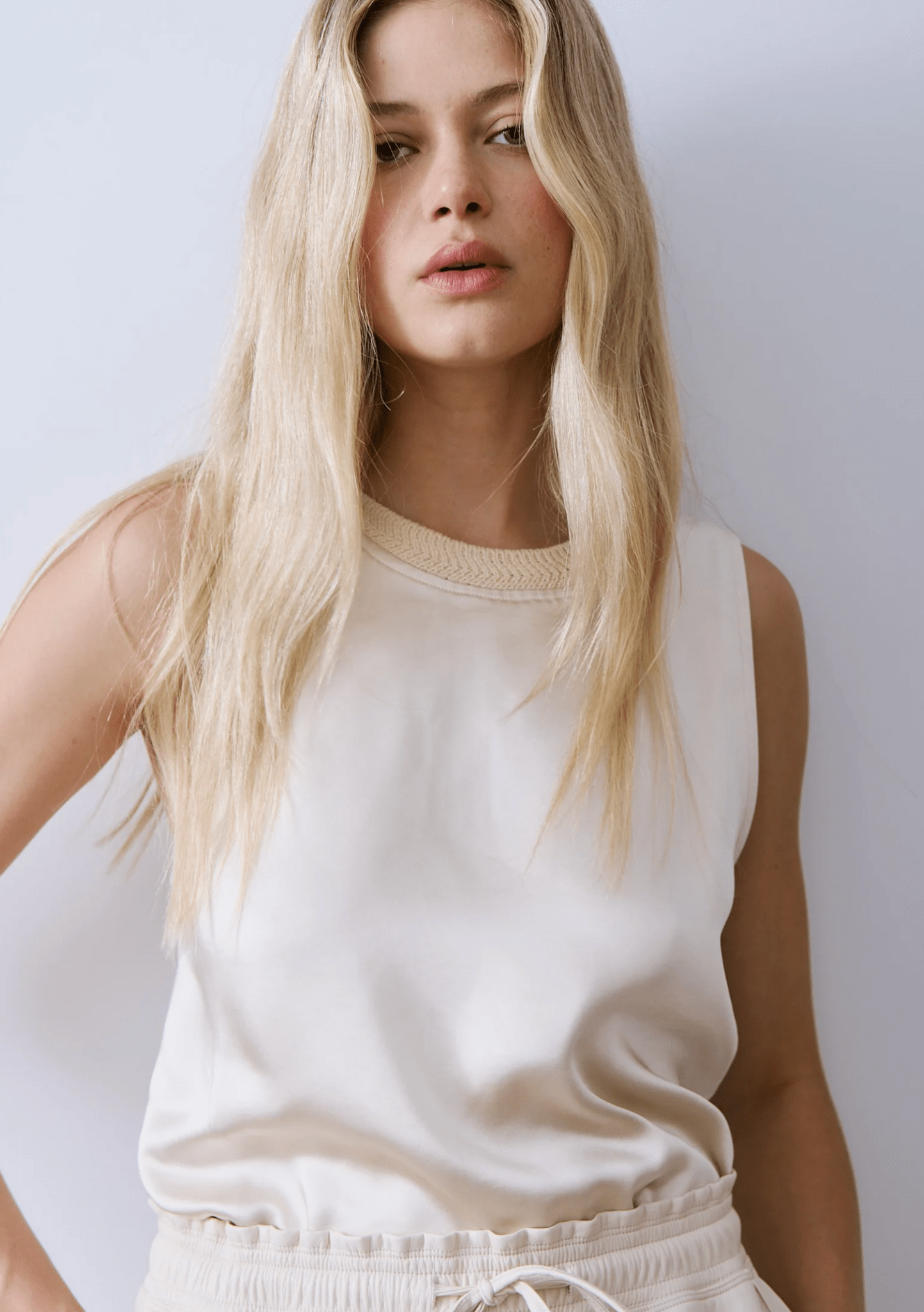 Light Beige Kinsley Top - Amor Lafayette