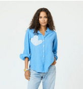 Light Blue Mia Stripe Shirt - Amor Lafayette