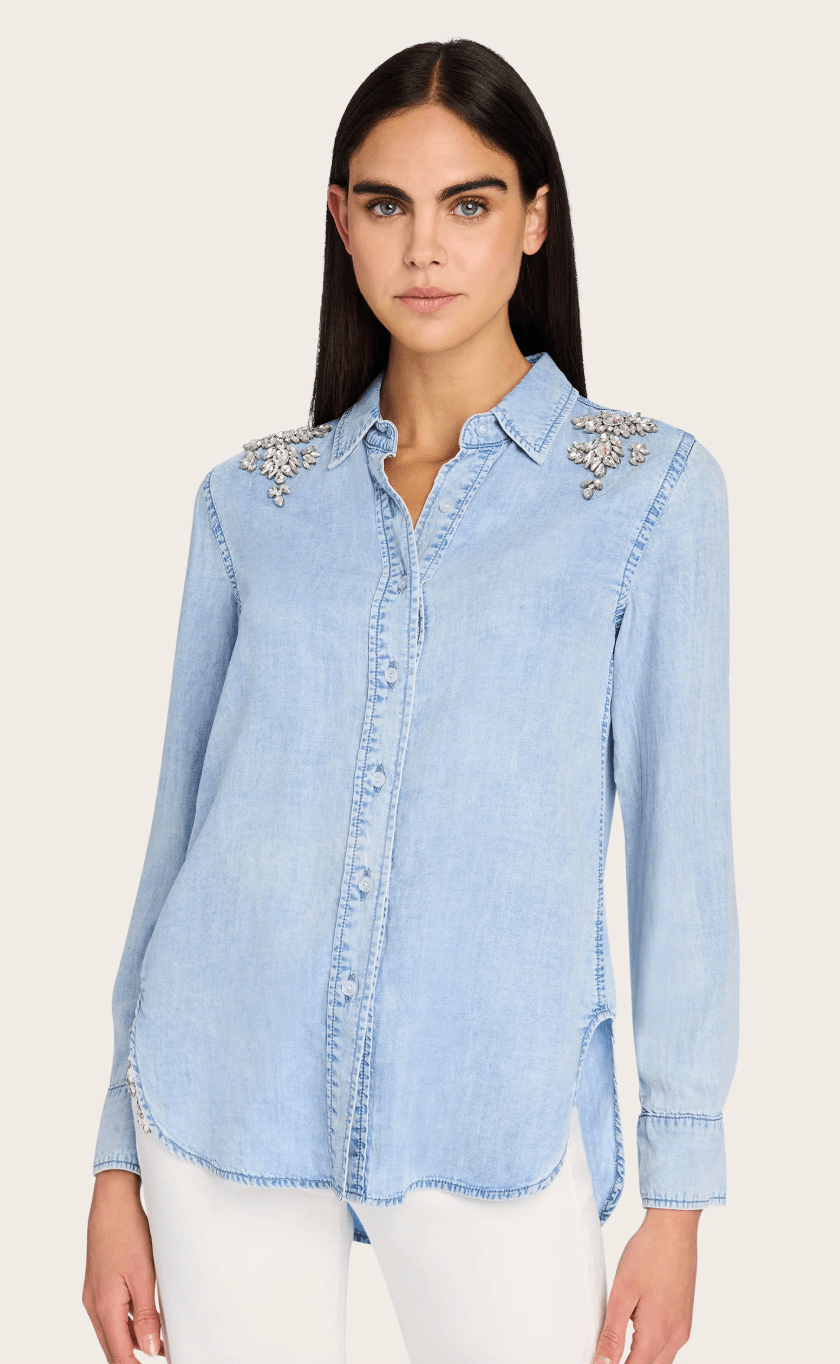 Light Blue Mitchie Denim Shirt - Amor Lafayette