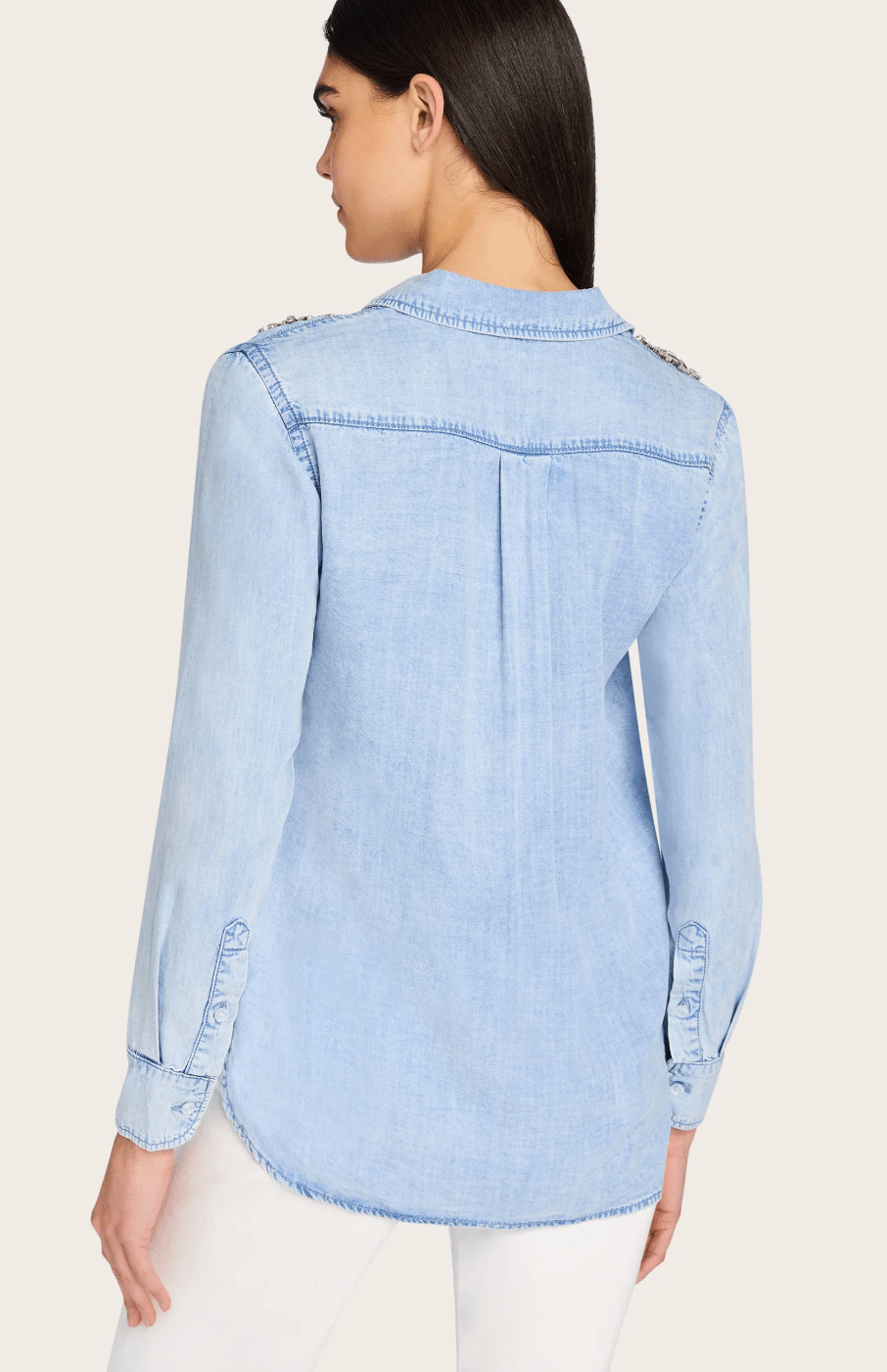 Light Blue Mitchie Denim Shirt - Amor Lafayette