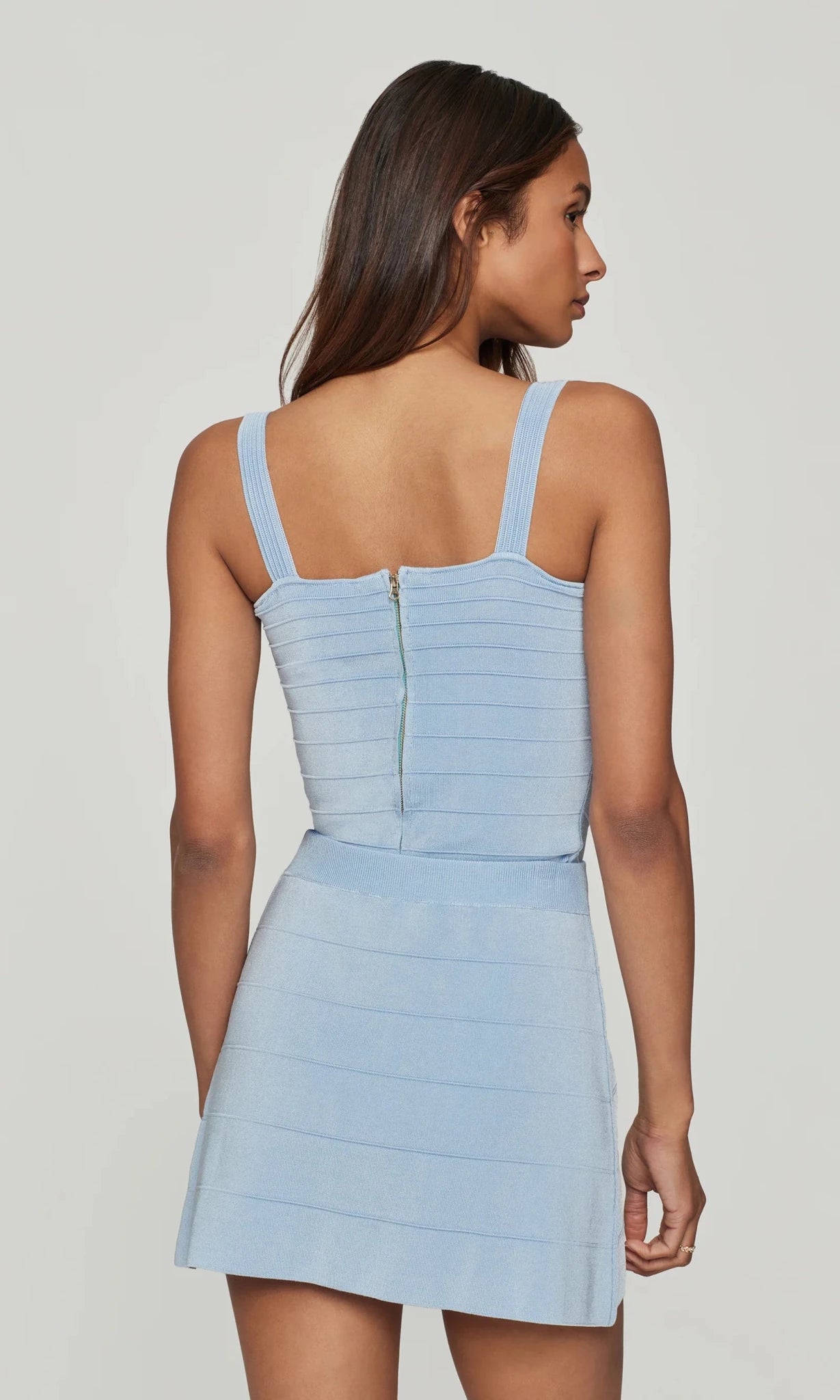 Light Blue Vivi Bandage Tank - Amor Lafayette
