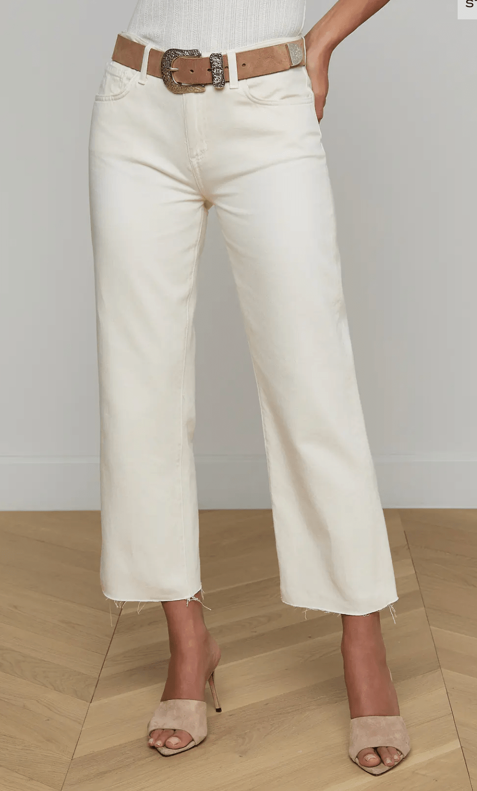 Light Ecru Wanda Crop Wide Leg - Amor Lafayette