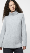 Light Grey Emilia Knit Oversized Pullover - Amor Lafayette