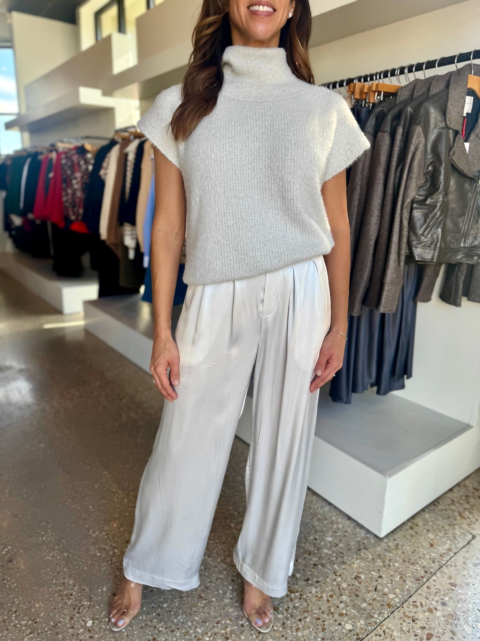 Light Grey Mix Jack Sweater - Amor Lafayette