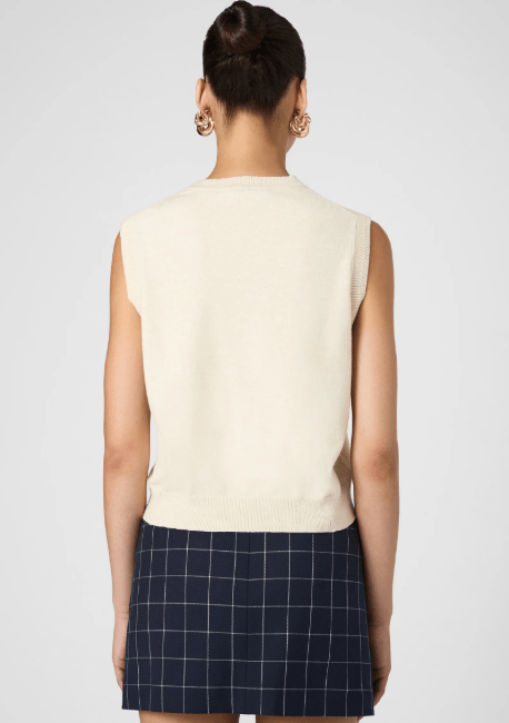 Light Oatmeal Cosysoft Sleevless Vest - Amor Lafayette