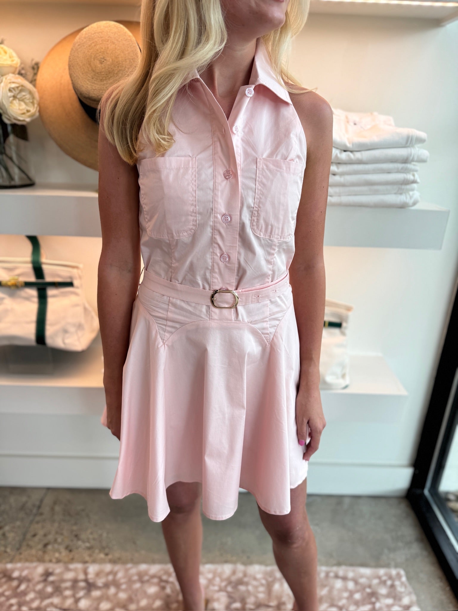 Light Pink Mavi Mini Dress - Amor Lafayette