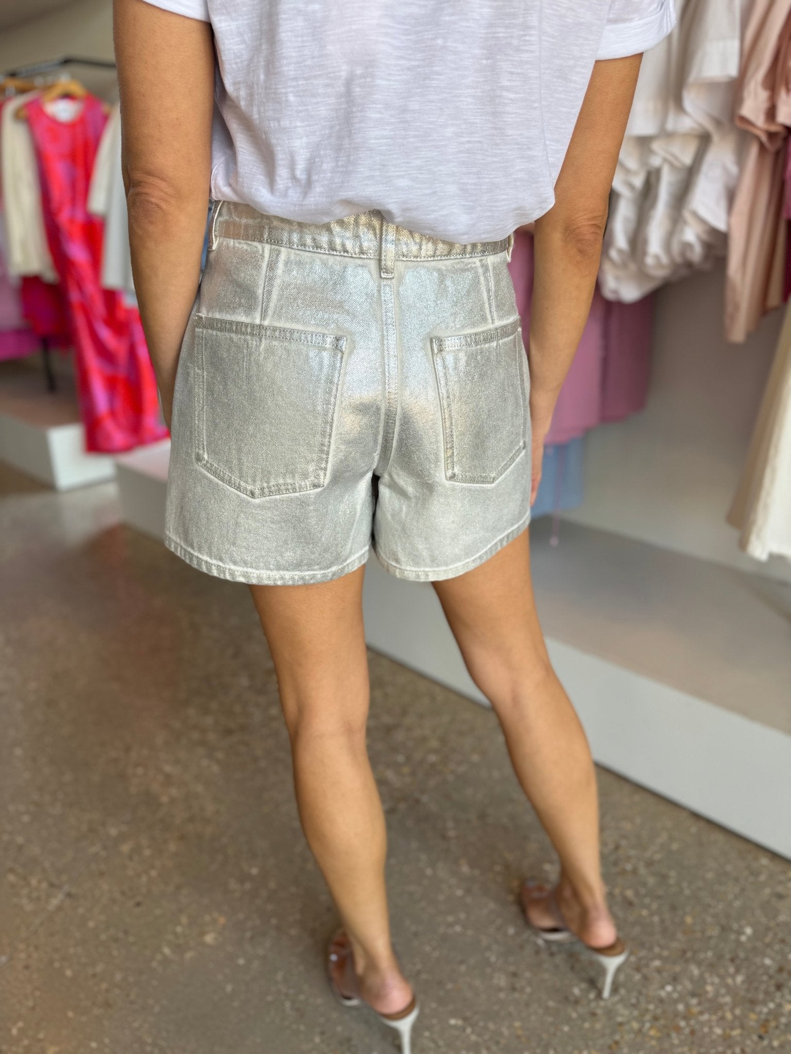 Light Silver Jupe Skort - Amor Lafayette