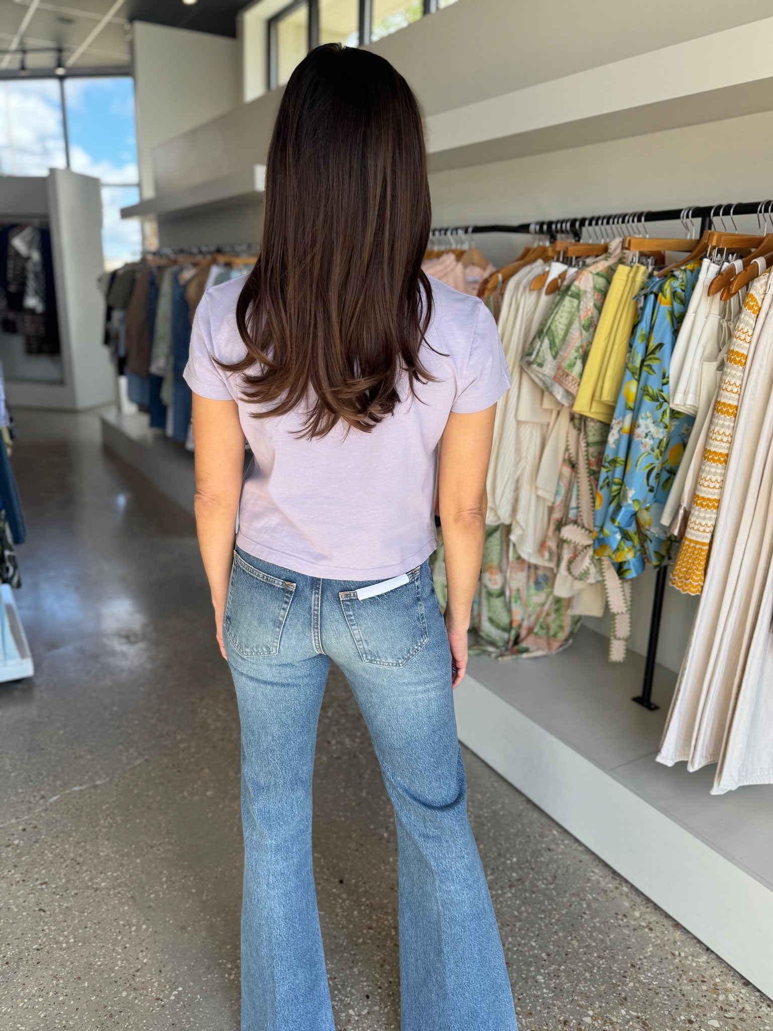 Lilac Adine Shrunken Tee - Amor Lafayette