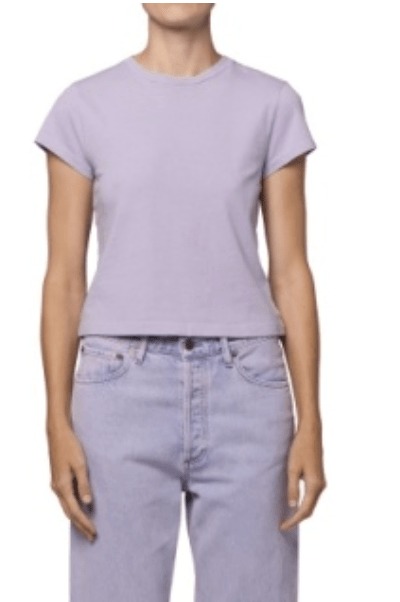 Lilac Adine Shrunken Tee - Amor Lafayette