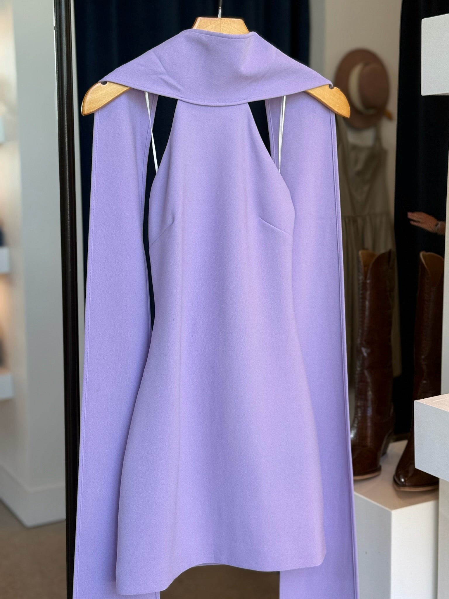 Lilac Mira Halter Mini Dress - Amor Lafayette