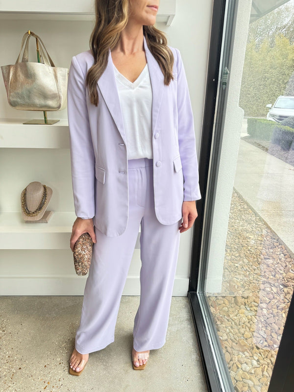 Lilac Rory High Rise Wide Leg Pant - Amor Lafayette