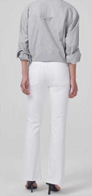 Lilah High Rise Bootcut In White - Amor Lafayette
