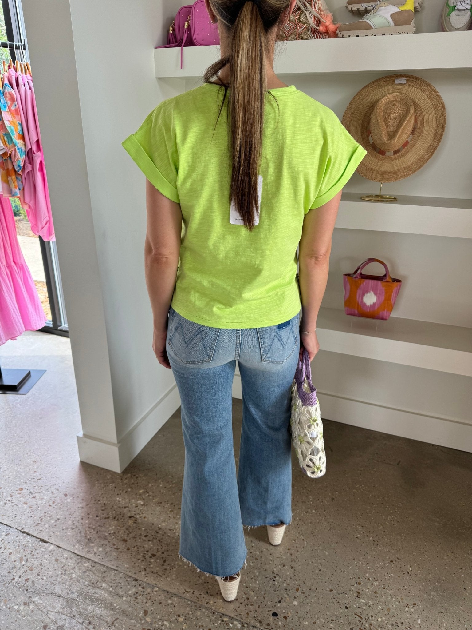 Lime Green Marie Top - Amor Lafayette