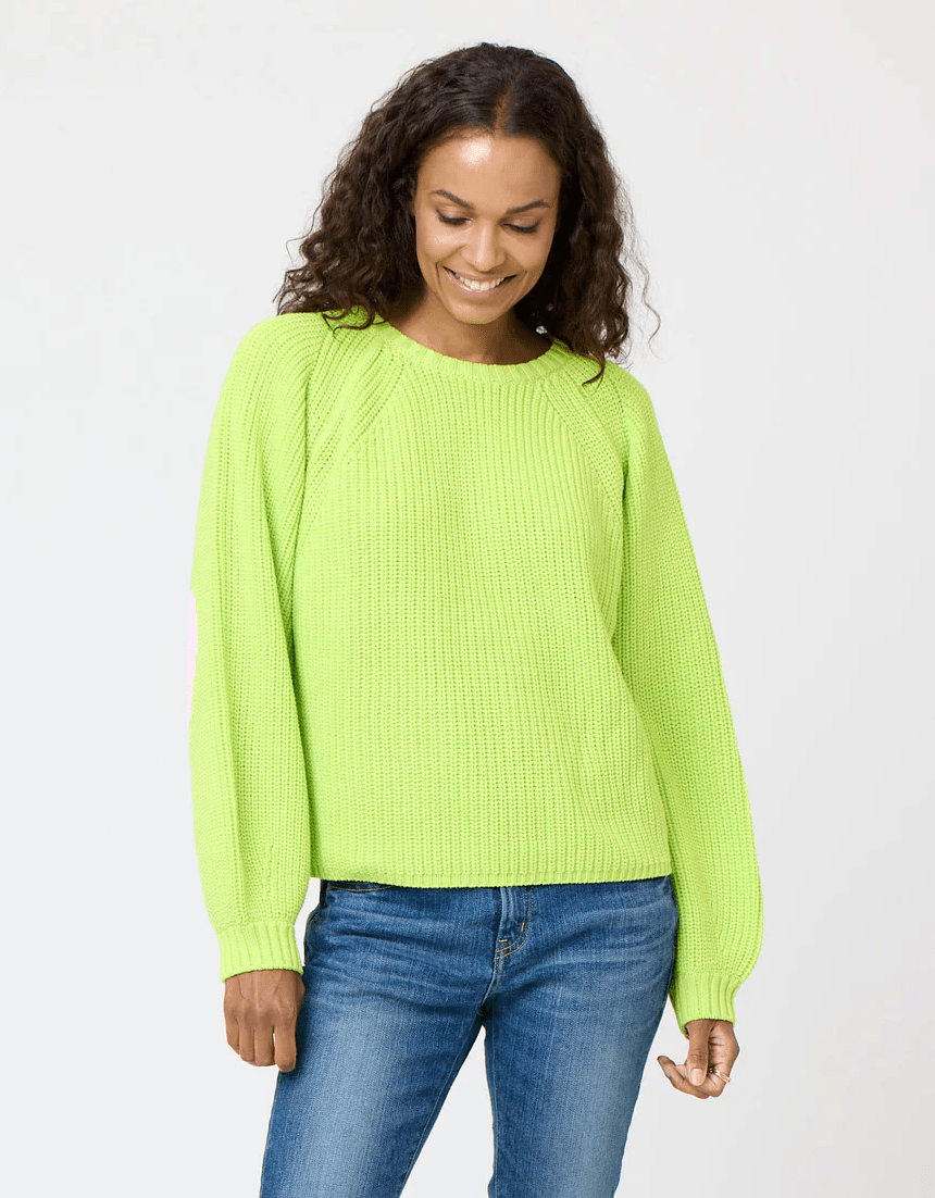 Lime Green Ricki Imperfect Heart Sweater - Amor Lafayette