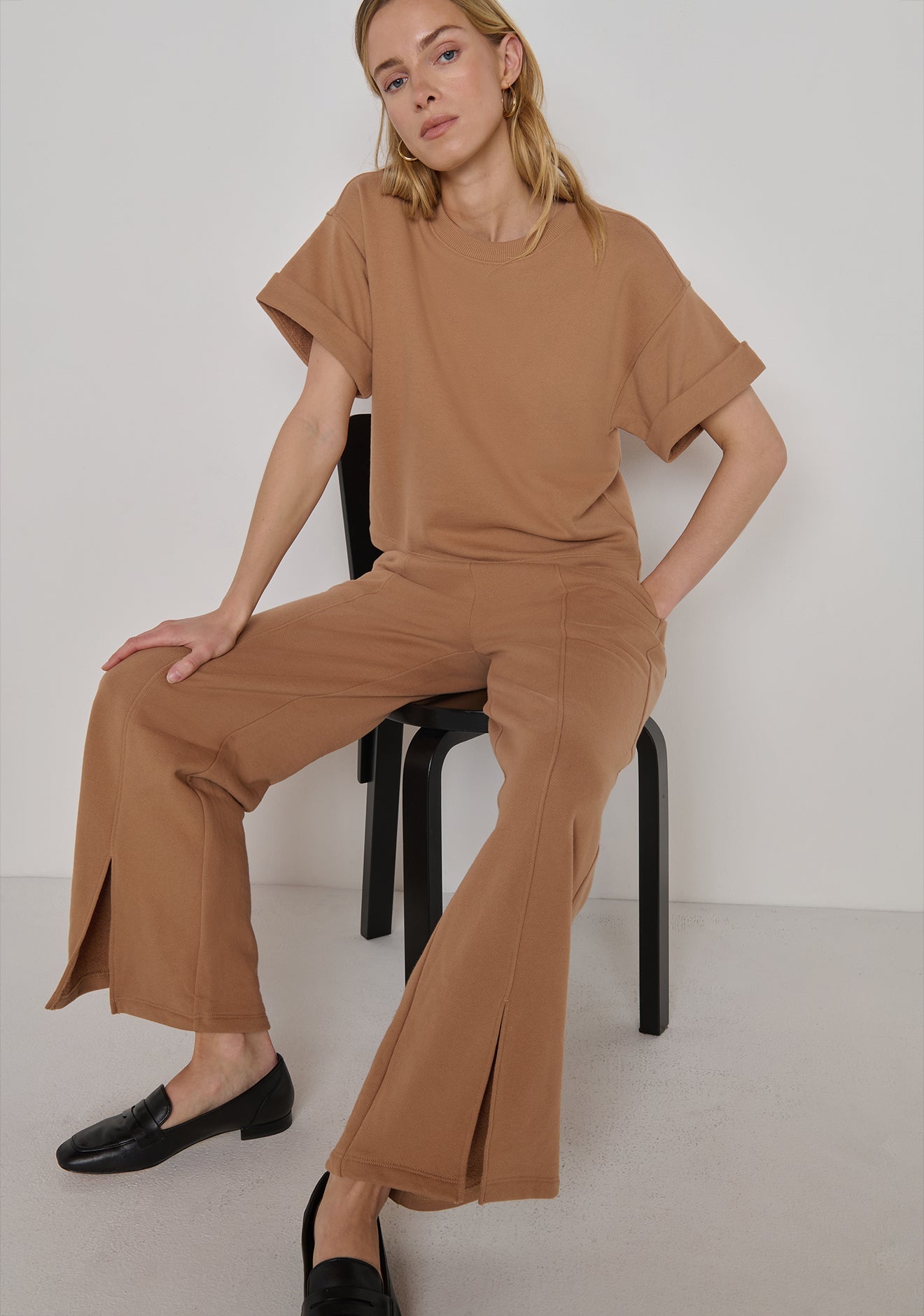 Lincoln Front Slit Knit Pant - Amor Lafayette