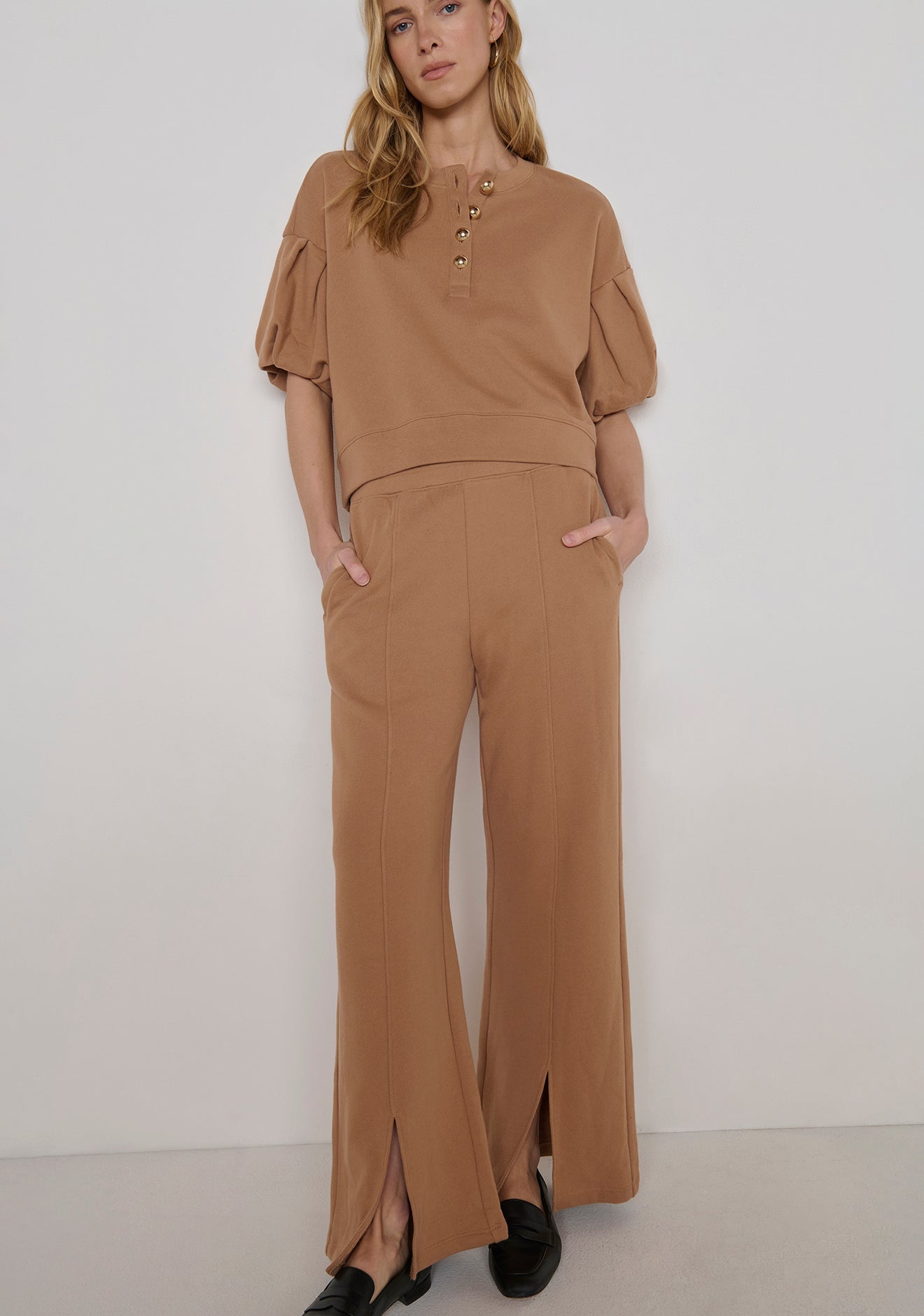 Lincoln Front Slit Knit Pant - Amor Lafayette