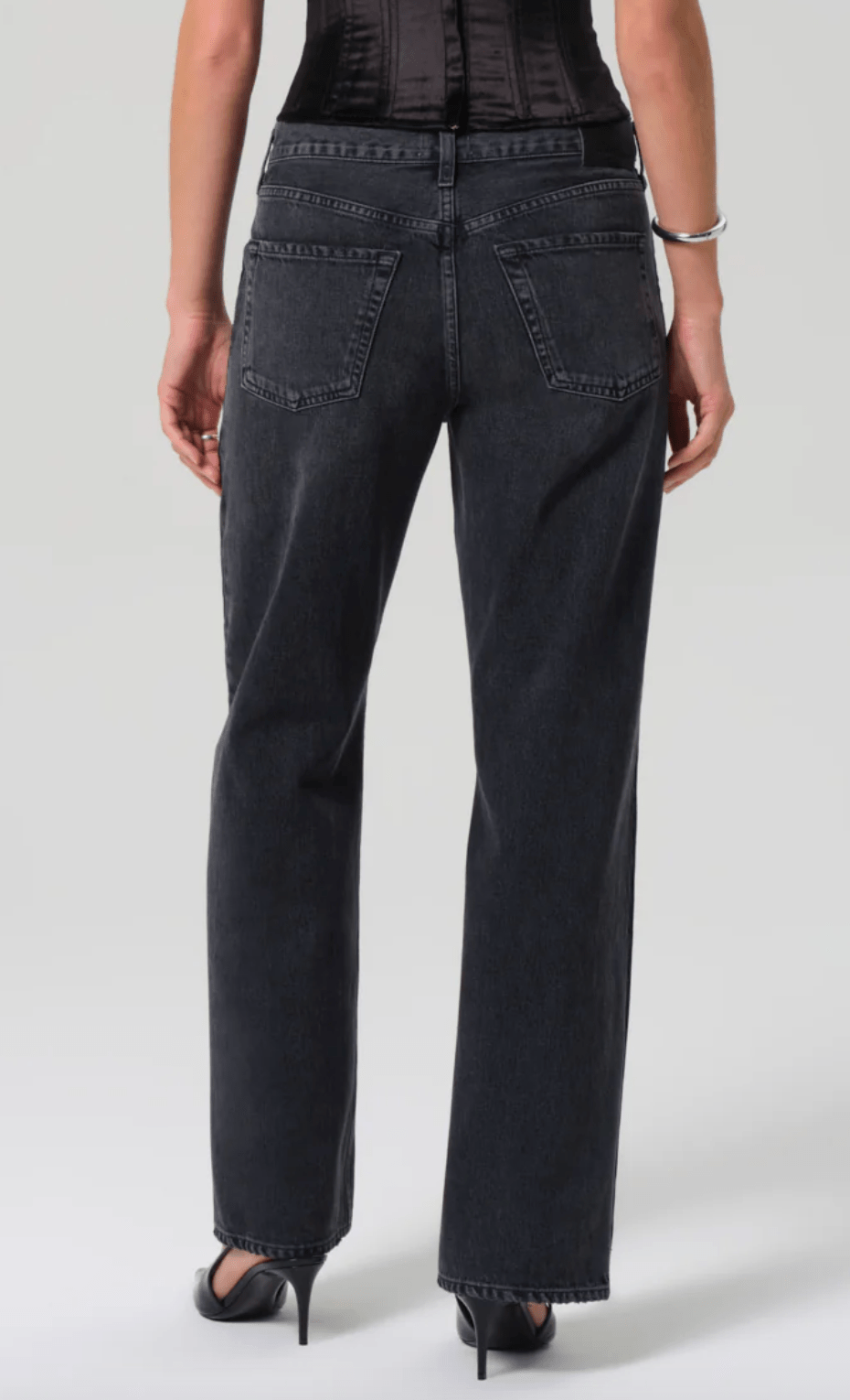 LINDZ L/R EASY STRAIGHT W/ TUXEDO STRIPE IN KURO - Amor Lafayette