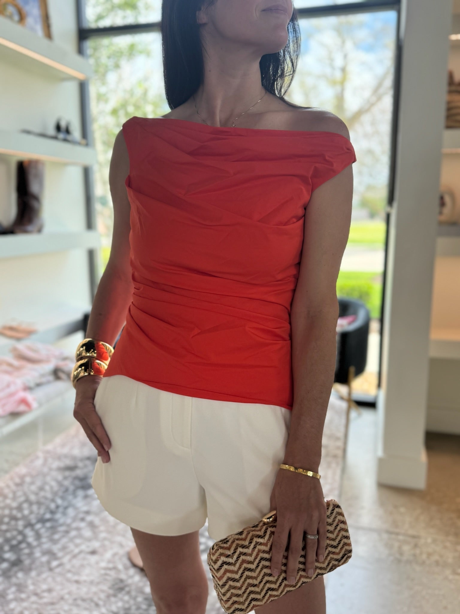 Lobster Maisel Cotton Draped Top - Amor Lafayette