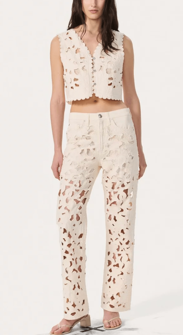 Logan Mid Rise Cut Out Jean (PREORDER) - Amor Lafayette