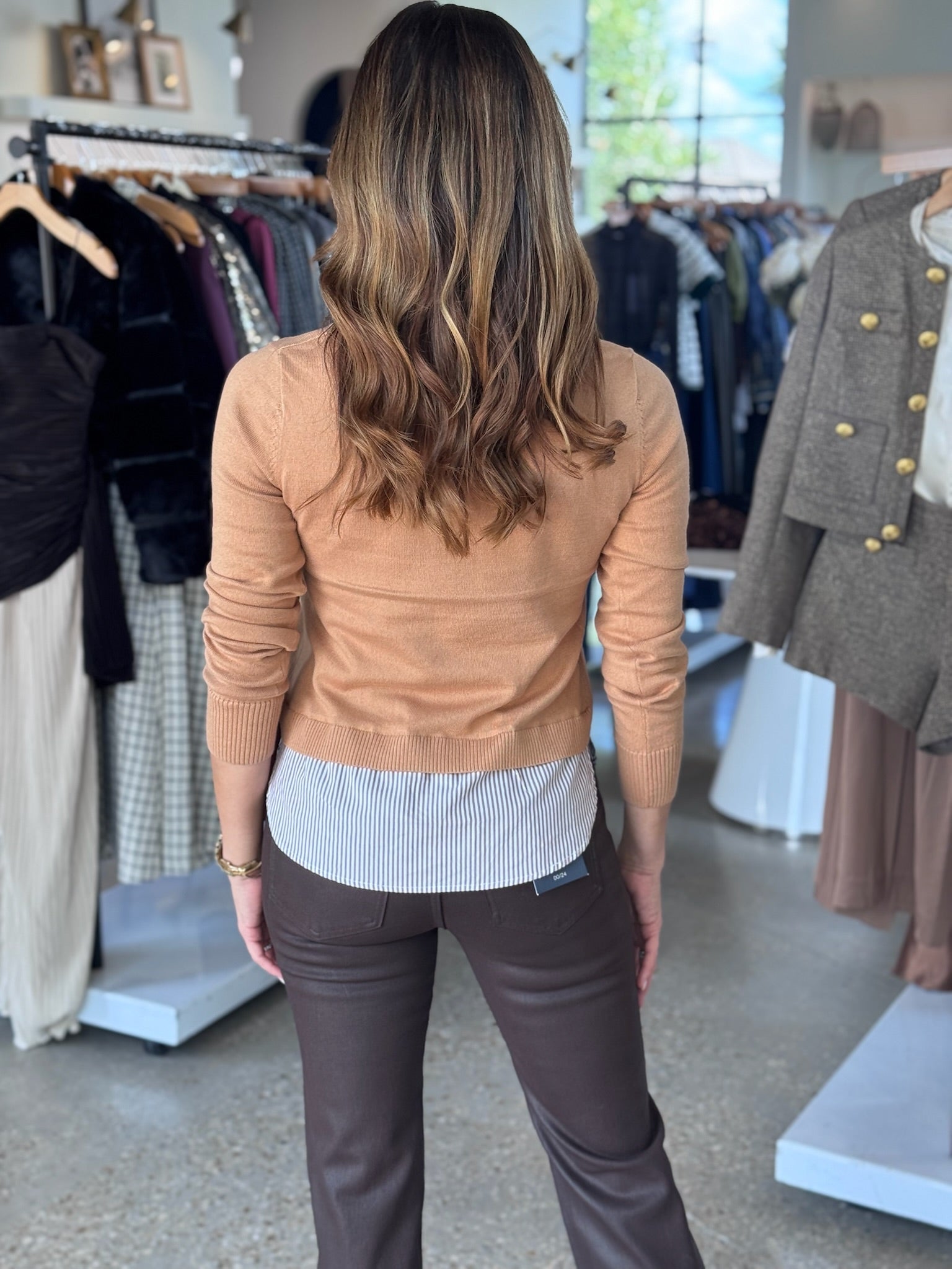 Long Sleeve 2-Fer Sweater - Amor Lafayette