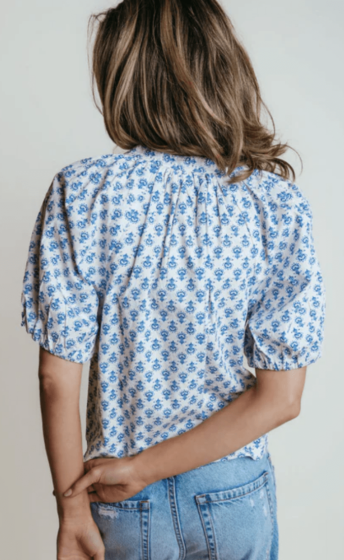 Lotus Henley Blouse - Amor Lafayette