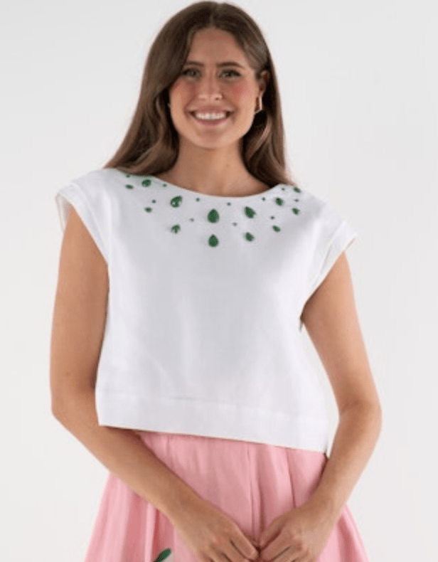 Lucent White Hatti Tank - Amor Lafayette