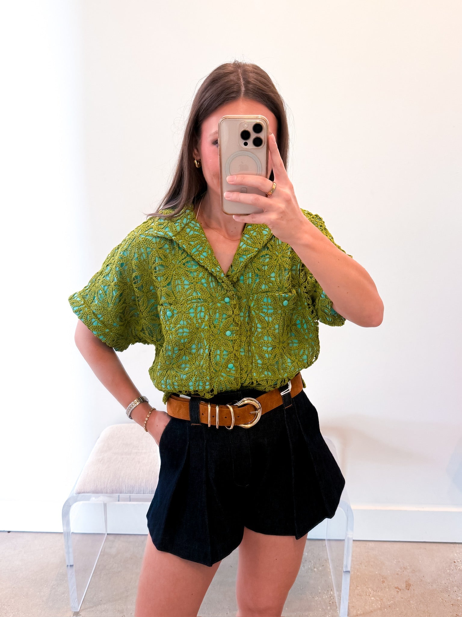 Luna Top In Olive Hour - Amor Lafayette