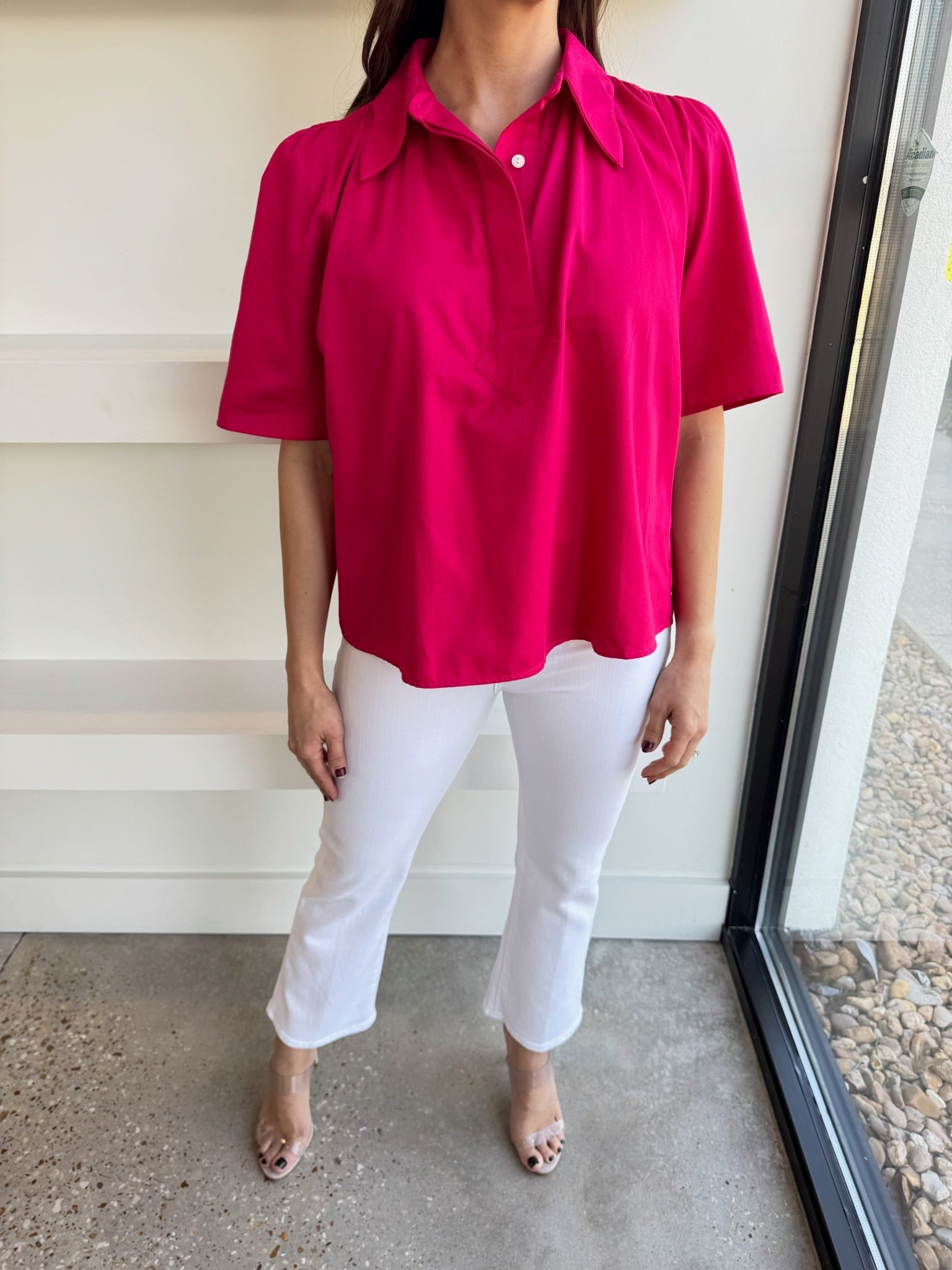 Magenta Tay Blouse - Amor Lafayette