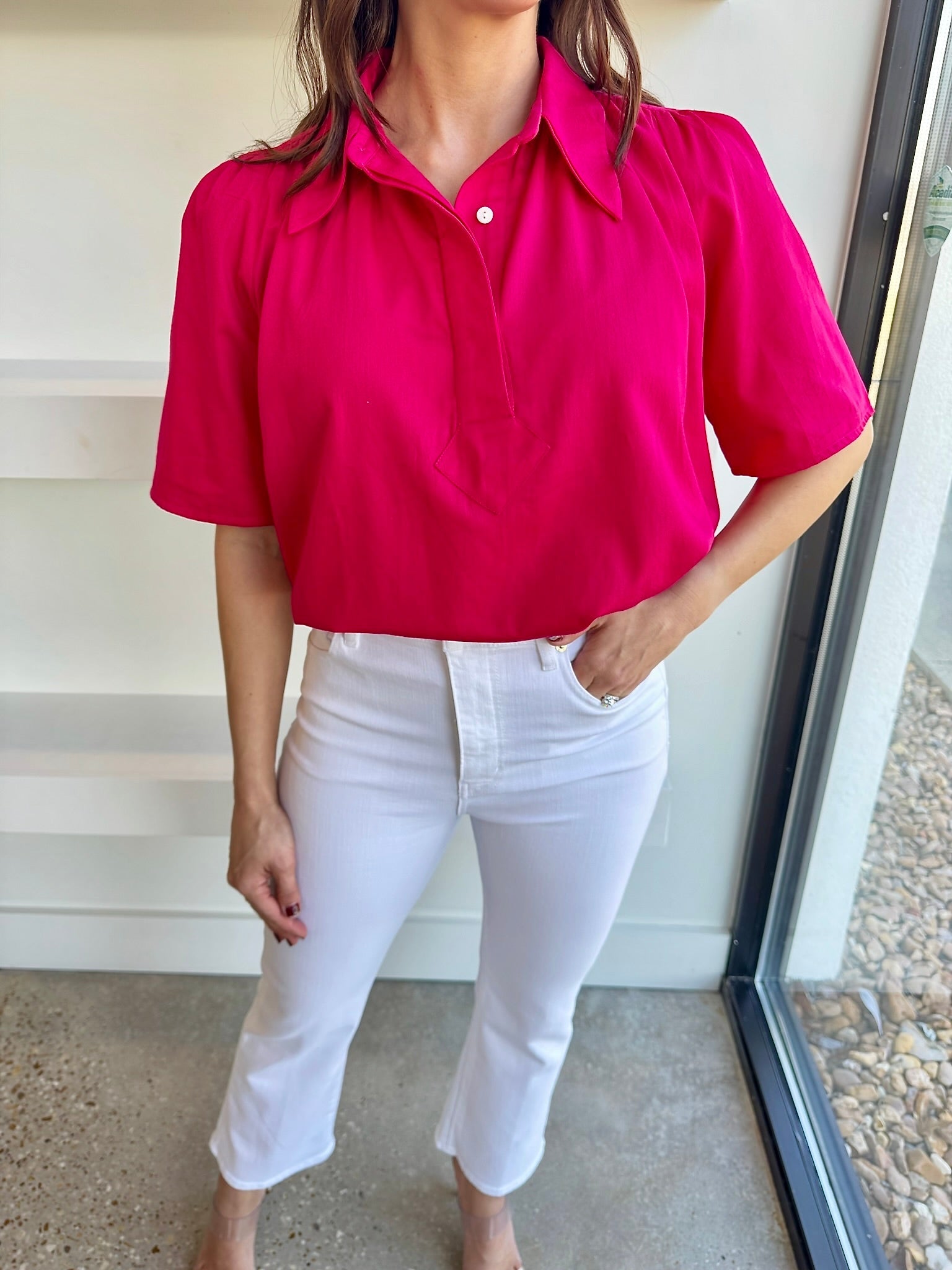 Magenta Tay Blouse - Amor Lafayette