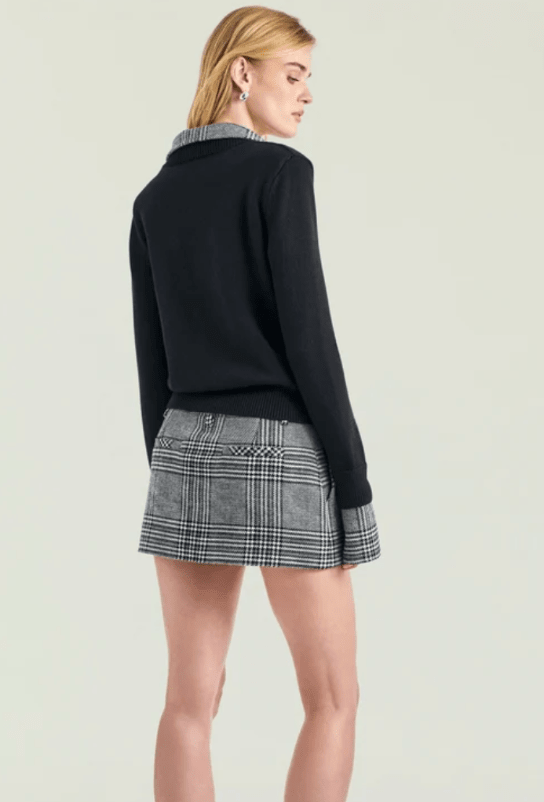 Maia Knit Sweater in Jet Black - Amor Lafayette
