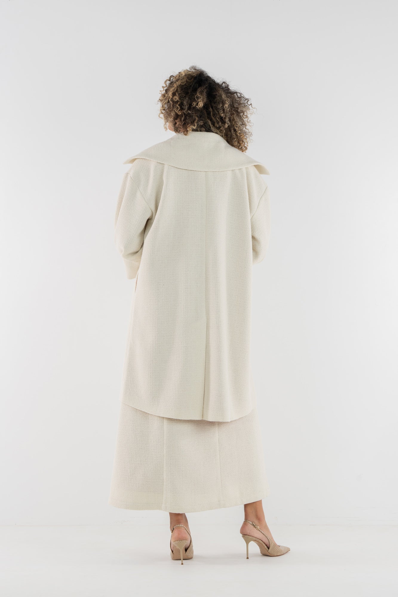 Manhattan Coat - Sandshell Boucle - Amor Lafayette