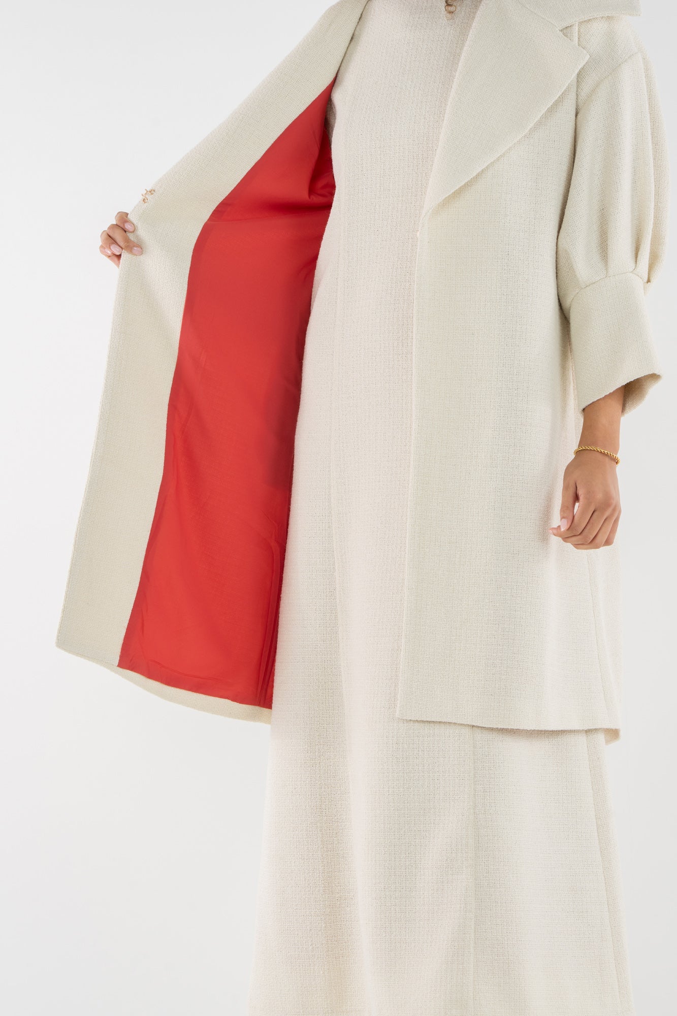 Manhattan Coat - Sandshell Boucle - Amor Lafayette