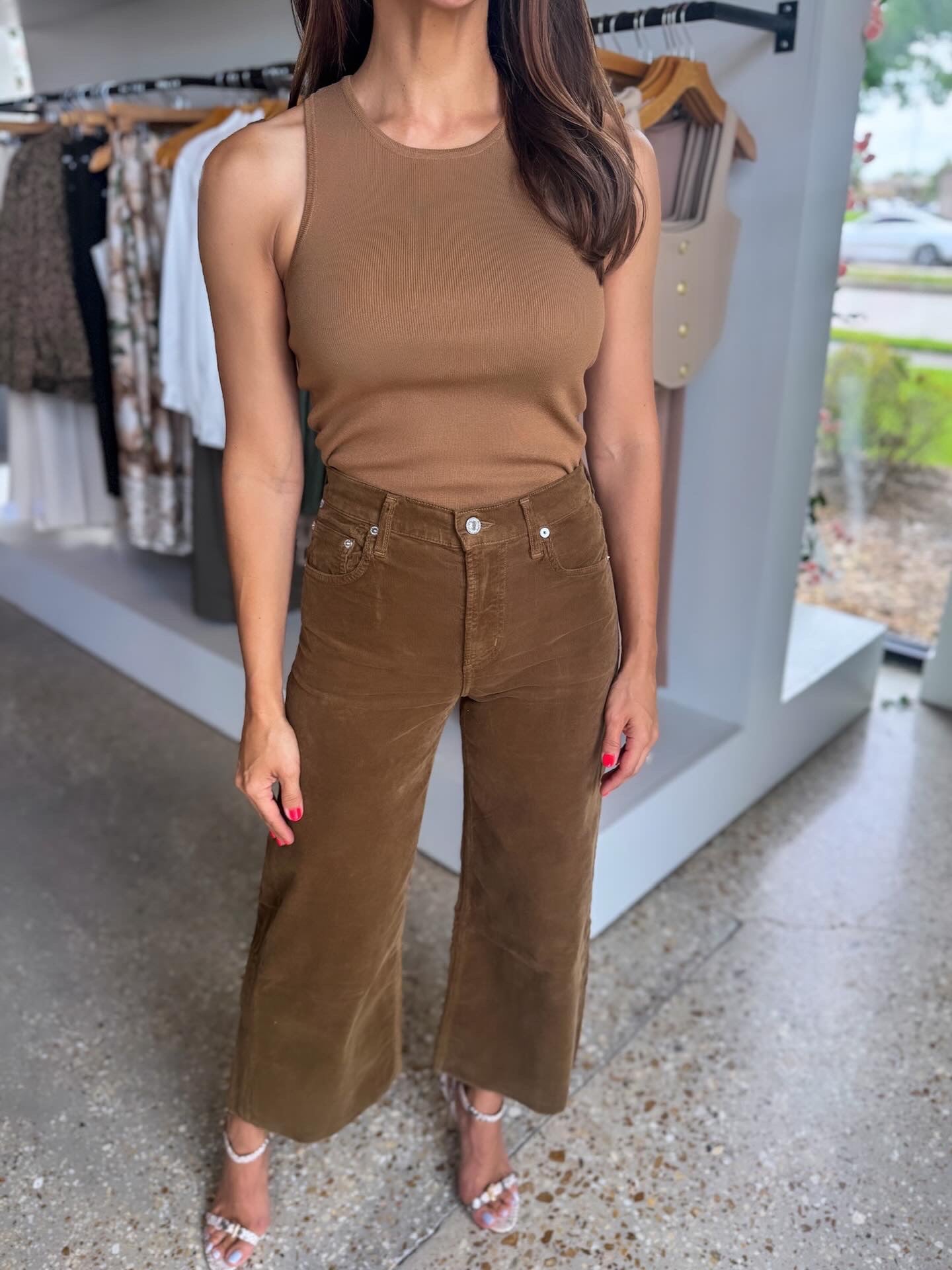 Manuka Lyra Wide Leg Crop Corduroy - Amor Lafayette