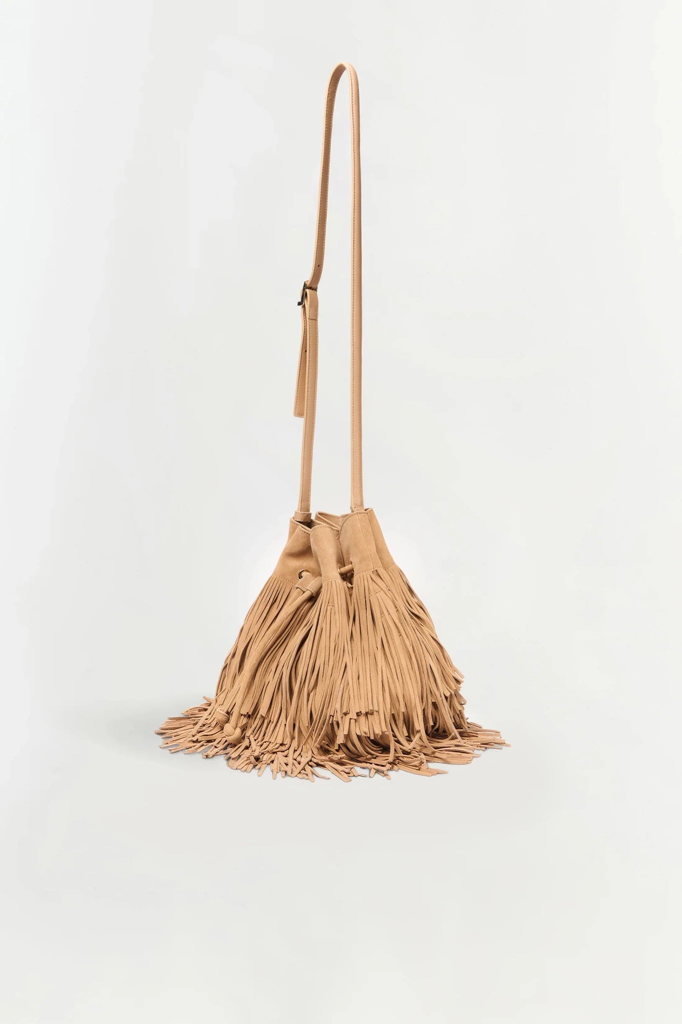 Marena Suede Drawstring Crossbody - Amor Lafayette