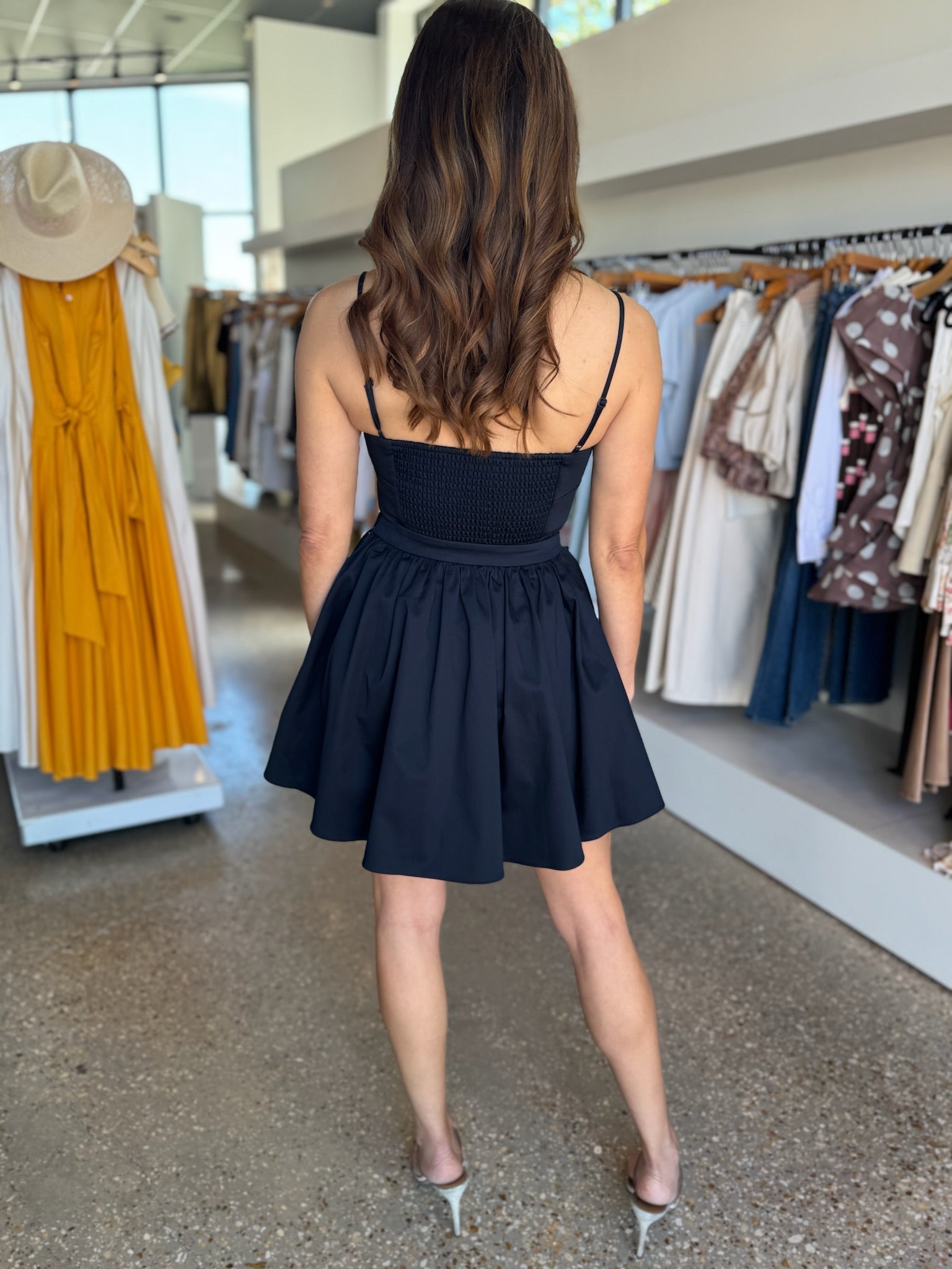 Marine Cotton Sateen Mini Skirt - Amor Lafayette