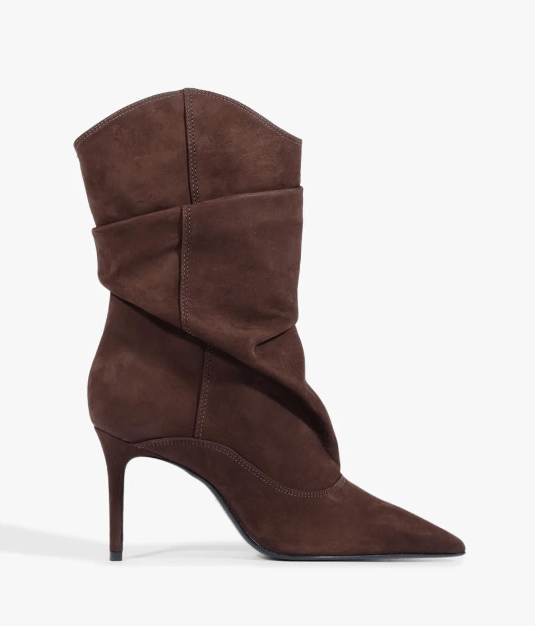MARYANA SLOUCH NUBUCK BOOTIE in Maplewood - Amor Lafayette