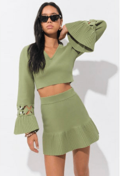 Matcha Heidi Bell Sleeve Knit Top - Amor Lafayette