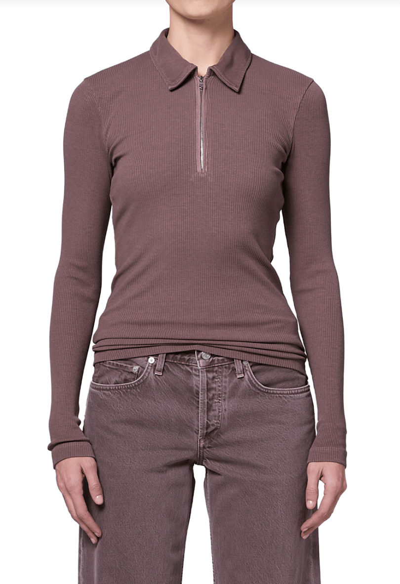 Mauvine Amica Zip Polo - Amor Lafayette