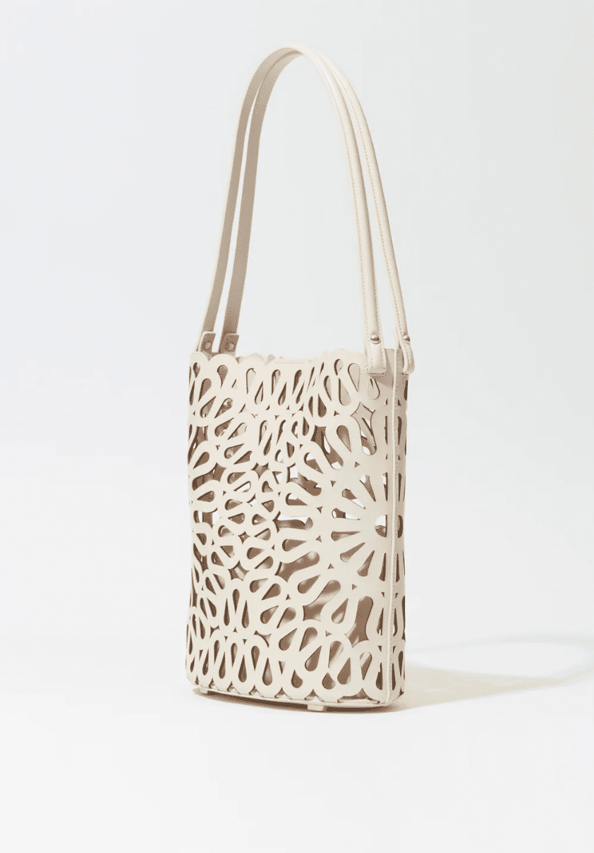 MCCALL LASER CUT LEATHER BUCKET BAG - Amor Lafayette